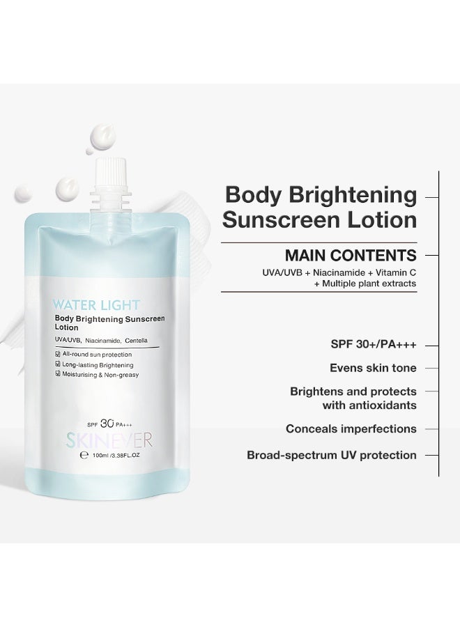 سكينيفر SKINEVER Brightening Body Sunscreen SPF50 – Water Light - Image 2