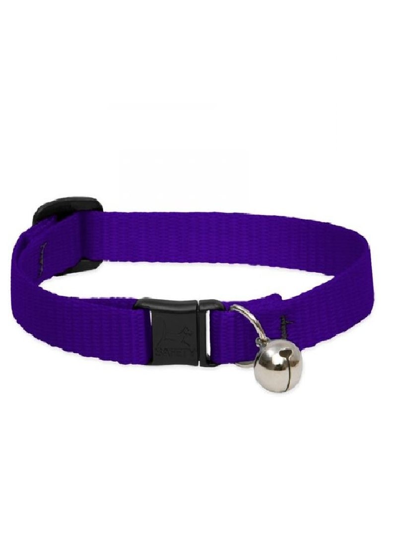 Basic Solids Safety Cat Collar with Bell Purple