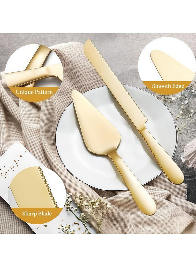 طقم تقديم الكيك، سكين وملعقة تقديم كيك الزفاف، أدوات تقطيع الكيك، قطاعة كيك من الفولاذ المقاوم للصدأ، سكين كيك مسنن، ملعقة تقديم حلويات احترافية للكيك، فطيرة الجبن، البيتزا - Image 4