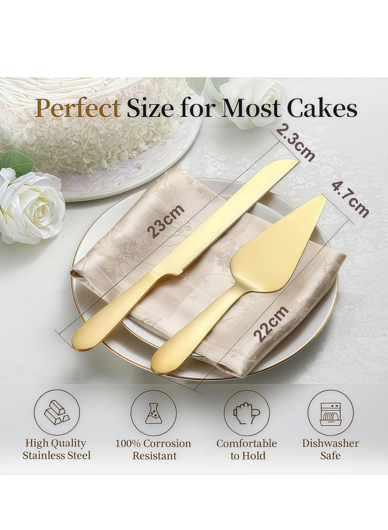 طقم تقديم الكيك، سكين وملعقة تقديم كيك الزفاف، أدوات تقطيع الكيك، قطاعة كيك من الفولاذ المقاوم للصدأ، سكين كيك مسنن، ملعقة تقديم حلويات احترافية للكيك، فطيرة الجبن، البيتزا - Image 3