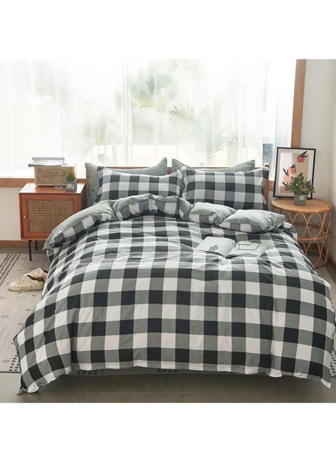 Four-piece bedding set microfiber soft quilt set with 1 quilt cover, 1 flat sheet and 2 pillowcases 1.8m bed（180*220cm）