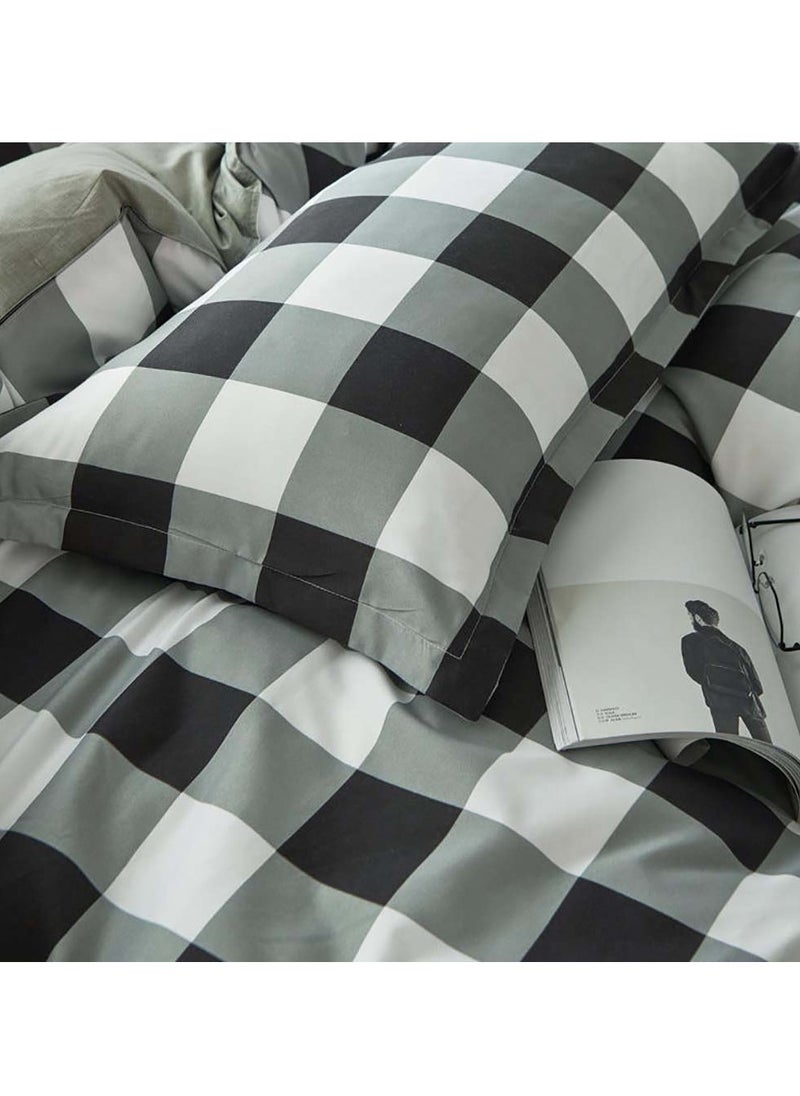 Sharpdo - Four-piece bedding set microfiber soft quilt set with 1 quilt cover, 1 flat sheet and 2 pillowcases 1.8m bed（180*220cm） - Image 1