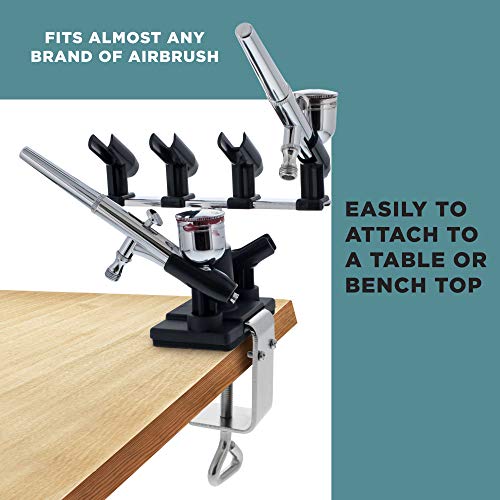 Master Airbrush Universal Clamp-On 6-Airbrush Holder - Airbrush Accessories & Supplies for Garage or Workspace - Image 5