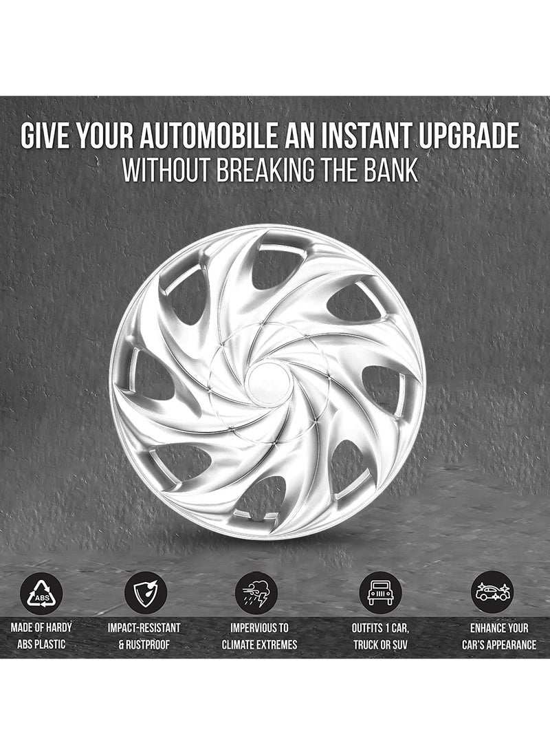 Generic 14 Inch Wheel Hubcaps Set of 4 Pcs Automotive Hub Wheel Cap with Universal Snap-On Rings Wheel Cover - WJ-T003-A-14  - Image 4