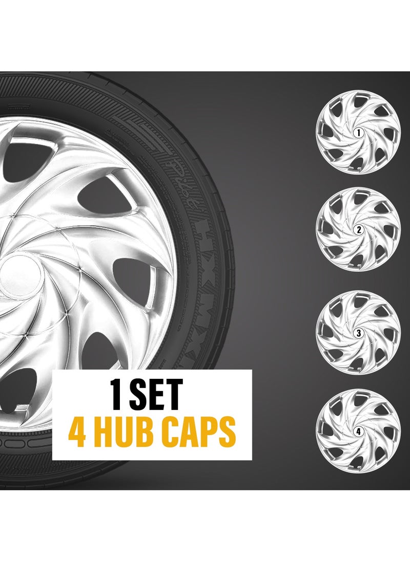 Generic 14 Inch Wheel Hubcaps Set of 4 Pcs Automotive Hub Wheel Cap with Universal Snap-On Rings Wheel Cover - WJ-T003-A-14  - Image 3