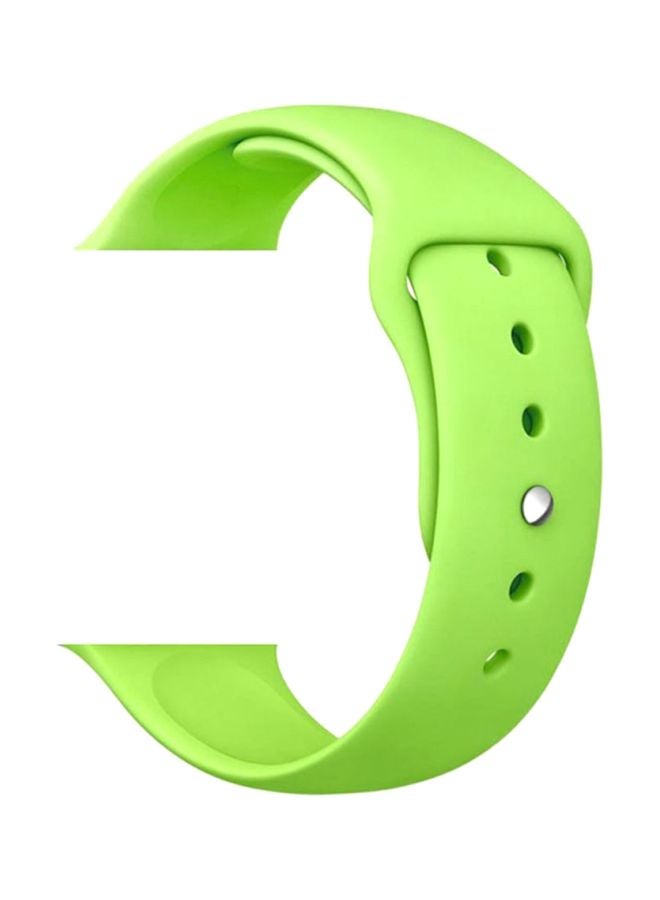 NIBEMINENT Apple Watch Band 42mm/44mm/45mm Silicone Sport Strap Light Green