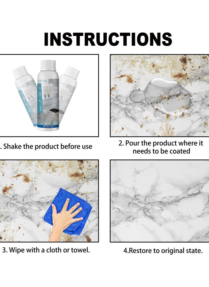 JUE-FISH - Stone Nano Crystal Coating Granite Cleaner Nano Crystal Plating Agent for Kitchen - Image 1