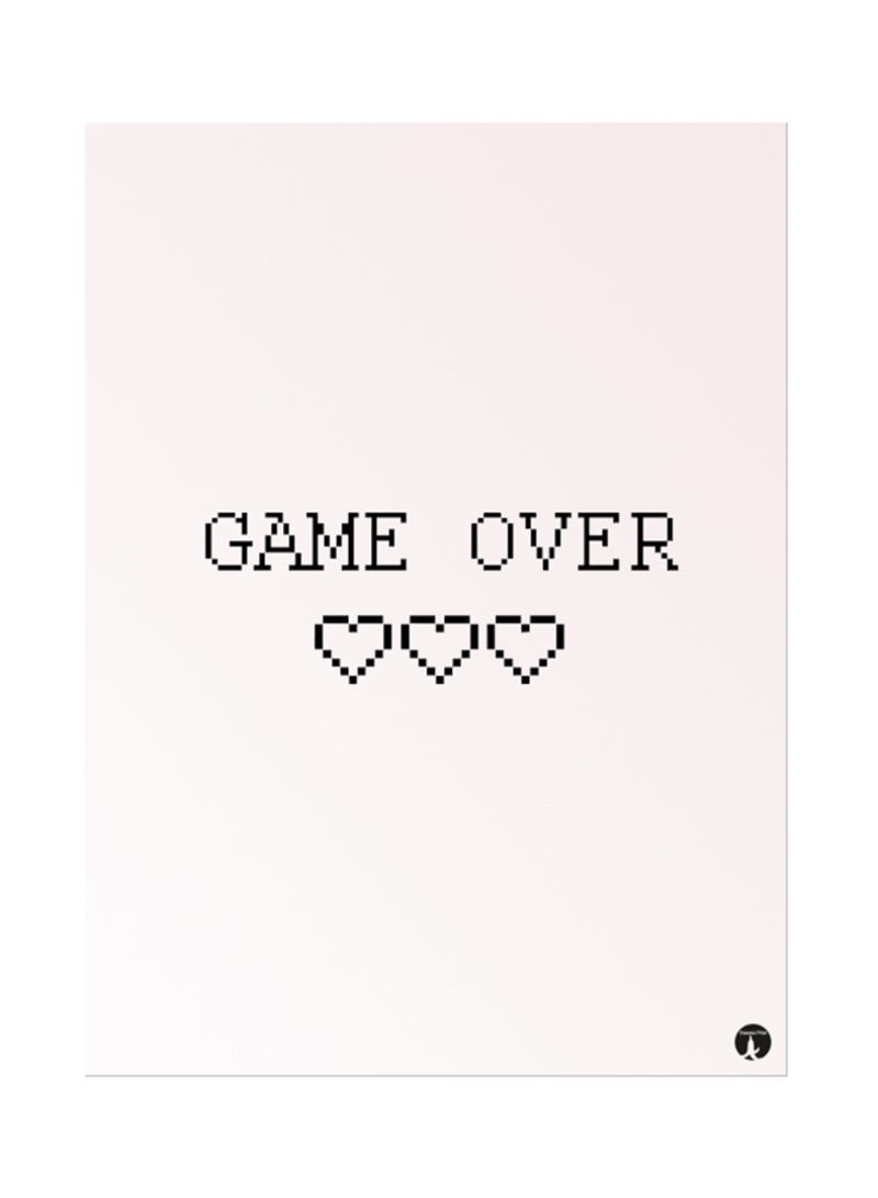 RKN Metal Plate Of English Phrases Poster Pink/Black