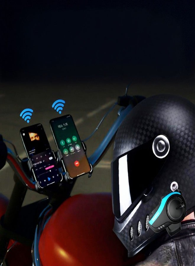  Hysnox Hysnox HY-02 Motorcycle Helmet Intercom BT5.0 Hands-free Interphone Full Duplex for Six Motorcycle Riders 2000M Range IP65 Waterproof with Microphone - Image 5