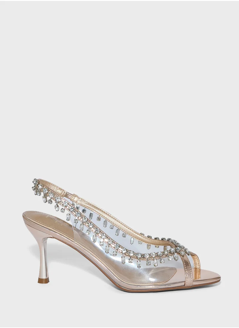 Ella Limited Edition Diamante Peep Toe Pump