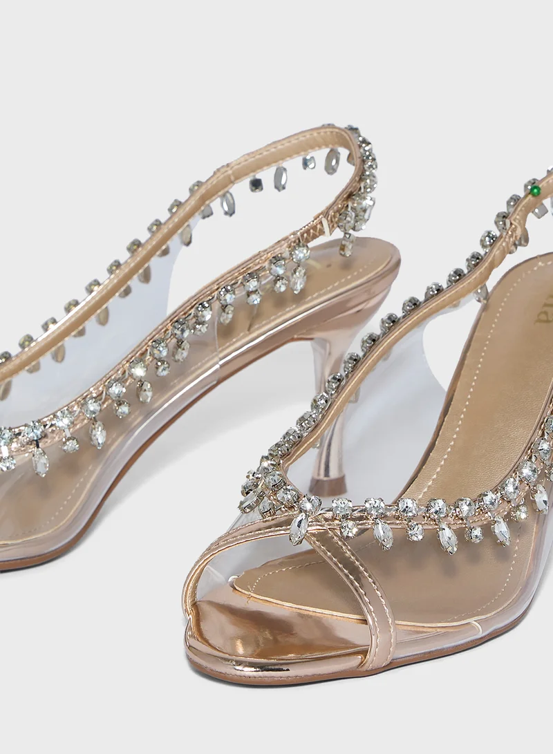 ايلا ليمتد اديشن Diamante Peep Toe Pump