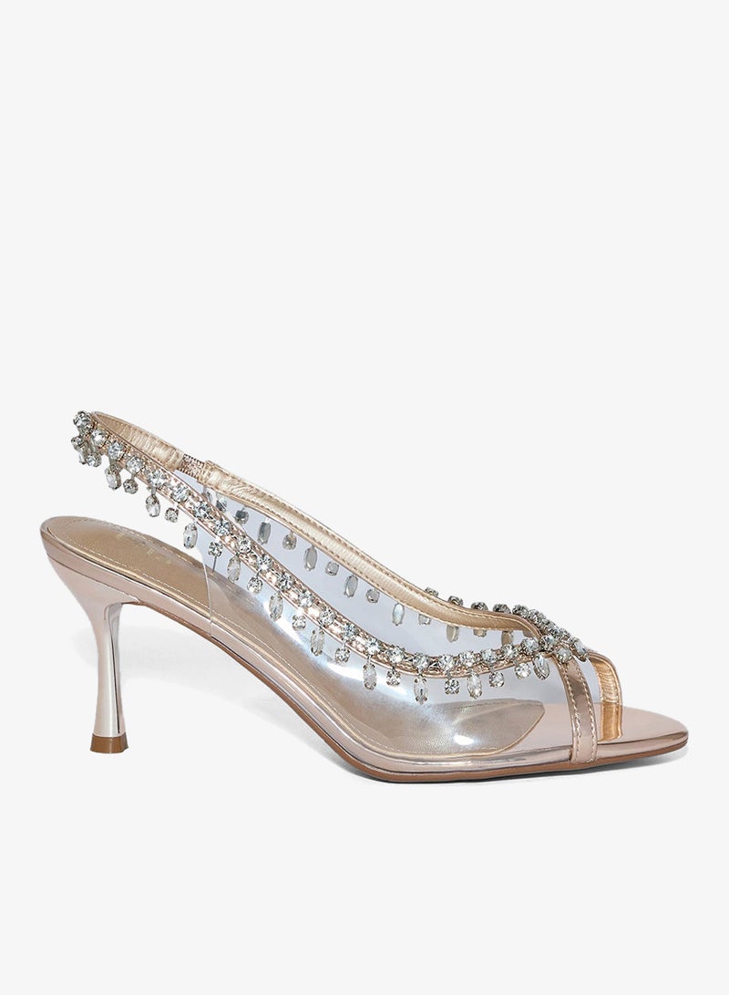 Ella Limited Edition Diamante Peep Toe Pump - Image 1