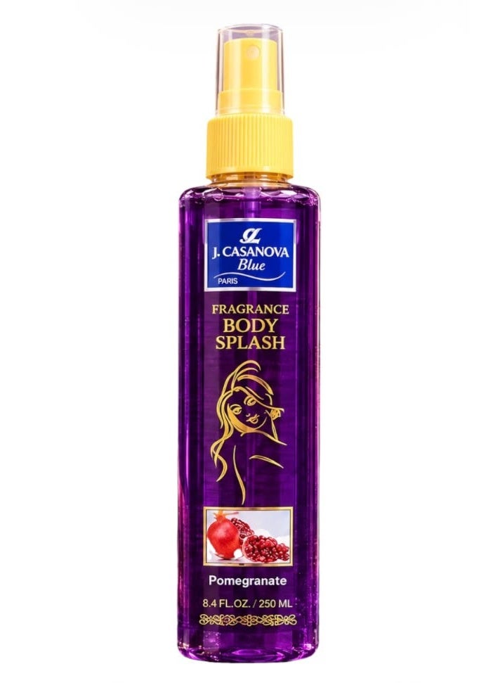 Casanova J. Casanova Blue - Pomegranate Fragrance Body Splash (250 ml) - Image 2