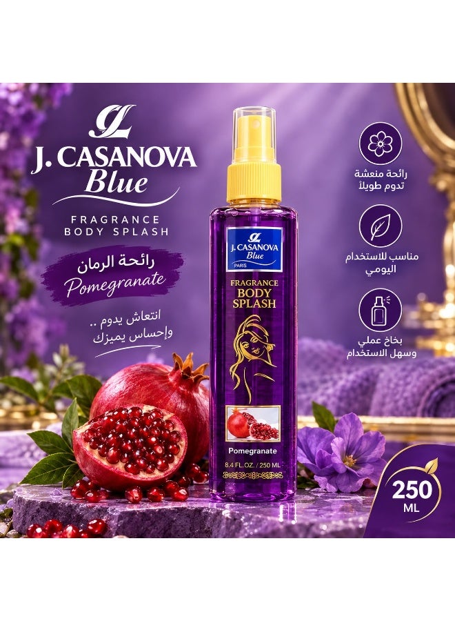 Casanova J. Casanova Blue - Pomegranate Fragrance Body Splash (250 ml) - Image 1