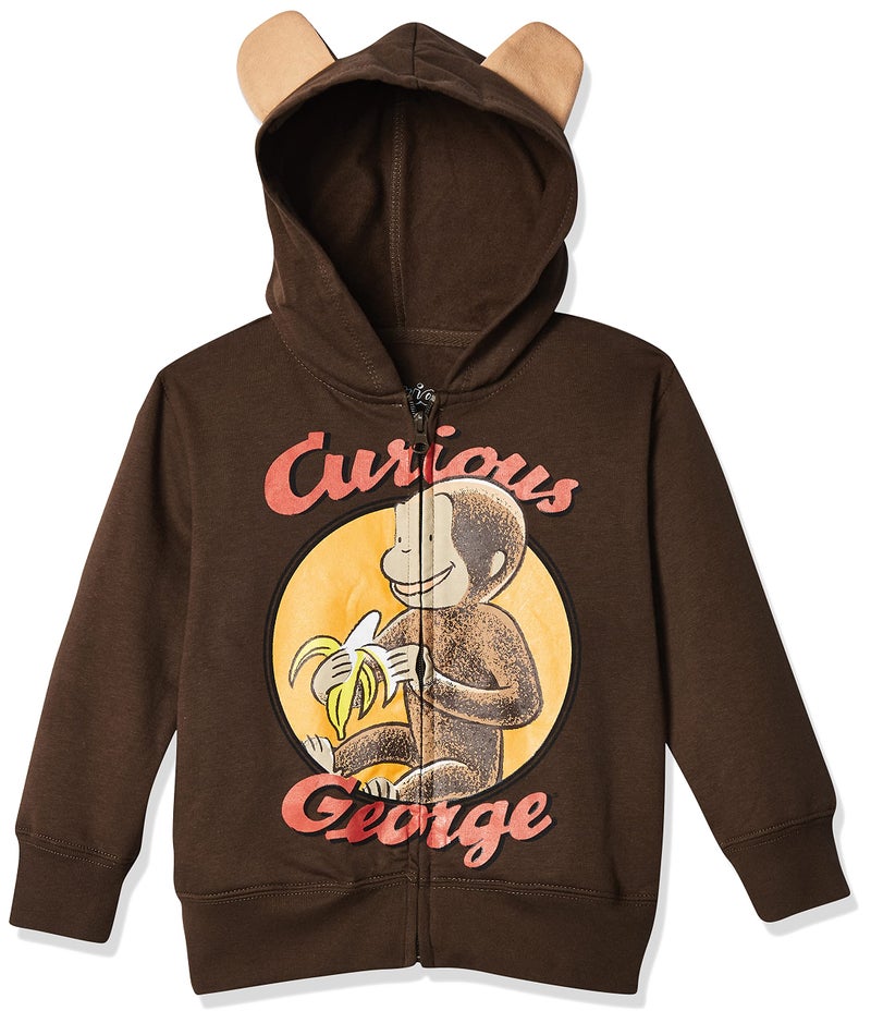 Curious George Little Boys' Toddler Character Hoodie, Brown, 2T - Image 5