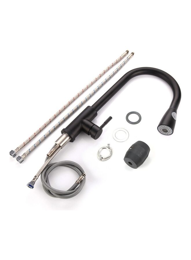 صنبور مطبخ قابل للسحب أسود 62x26x6سم - Image 2