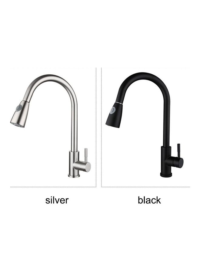 صنبور مطبخ قابل للسحب أسود 62x26x6سم - Image 5