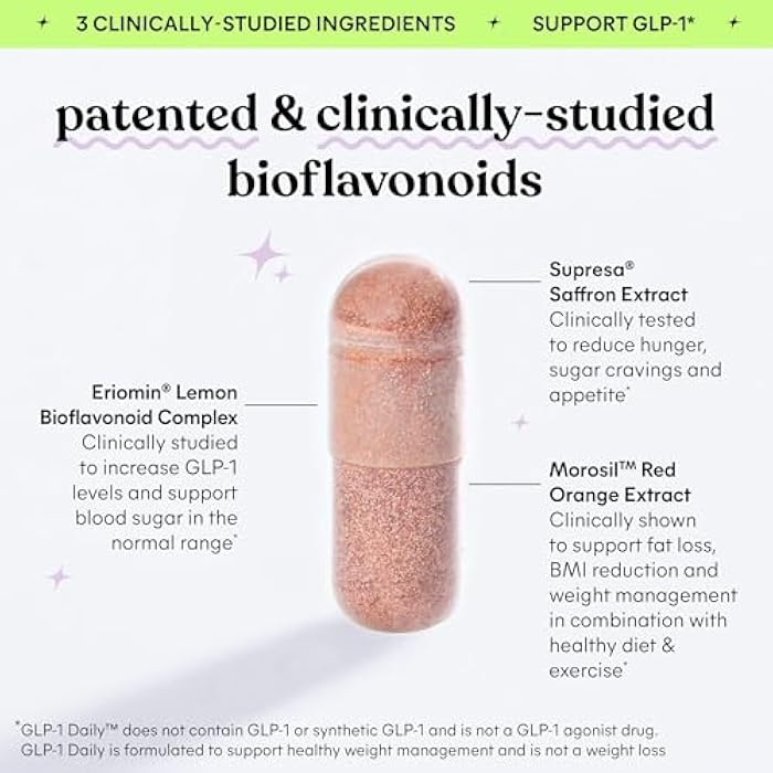 Lemme ليمى GLP-1 يوميًا، مكونات مدروسة سريريًا لتقليل الجوع والرغبات، تعزيز إنتاج GLP-1، دعم فقدان الدهون وإدارة الوزن، إمداد لمدة شهر (60 كبسولة) - Image 2