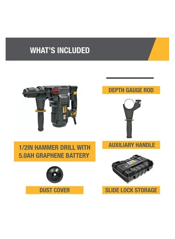 CATERPILLAR CAT DX27 1500W 32mm SDS Rotary Drill - 5J  - Image 5