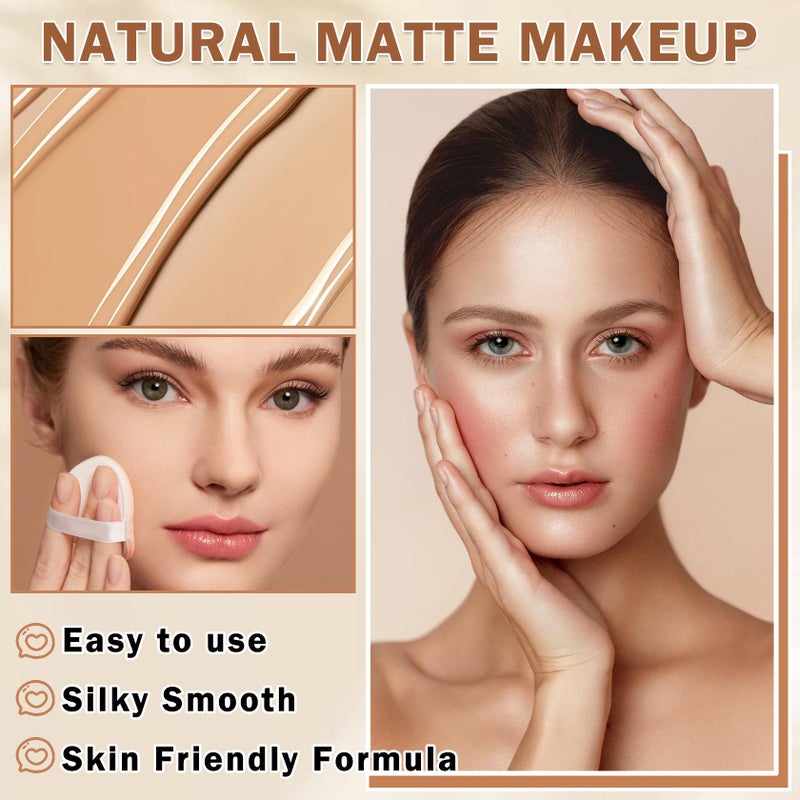 QIUFSSE Air Brush Makeup Foundation,Flawless Airbrush Foundation for Older Women,Teenagers,Middle-aged and Mature Skin,Lightweight Moisturizing,Buildable Coverage for Smooth Radiant Skin (02 Beige) - Image 5