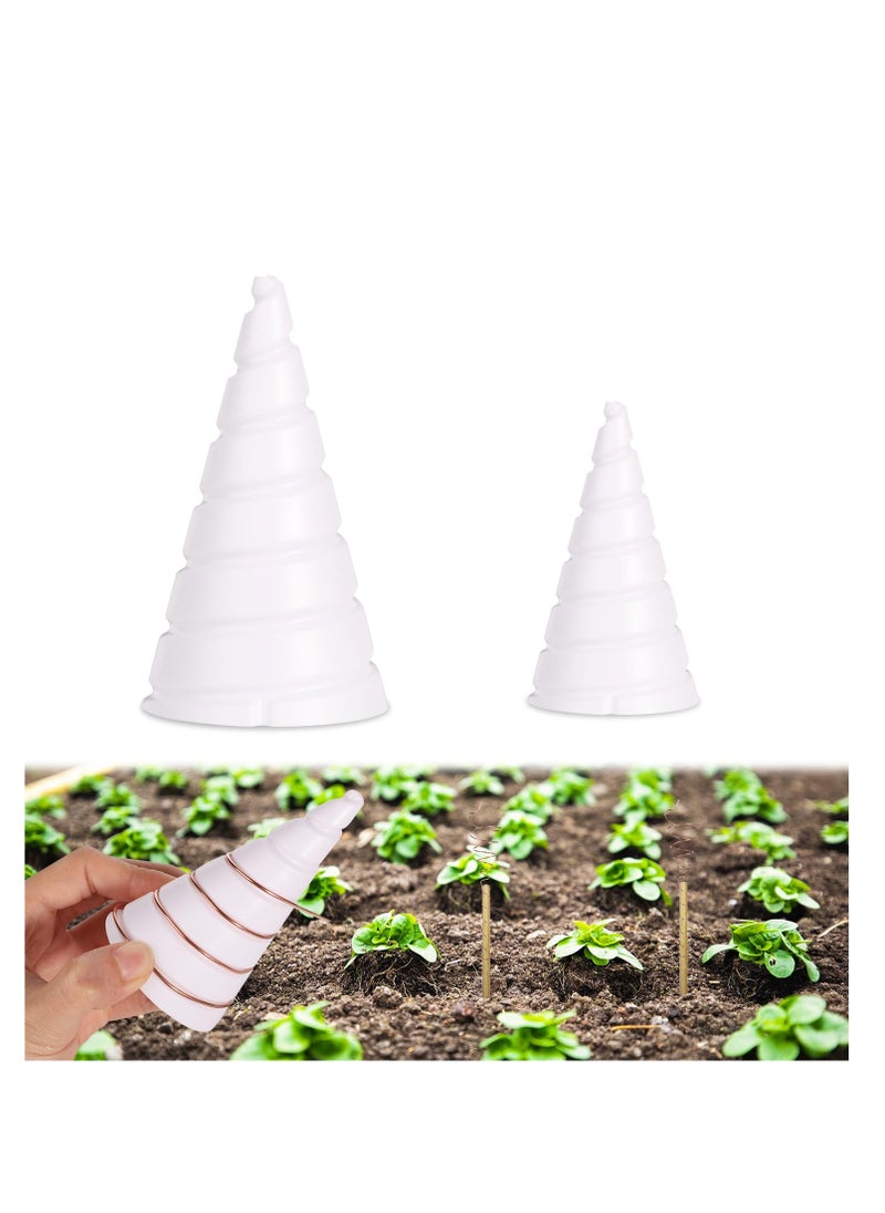 SYOSI 2Pcs Spiral Coil Winding Jig, 2 Sizes Copper Gardening Antenna Making Tool Gardening Copper Wire Antenna Jig for Plants Vegetables (White)  - Image 3