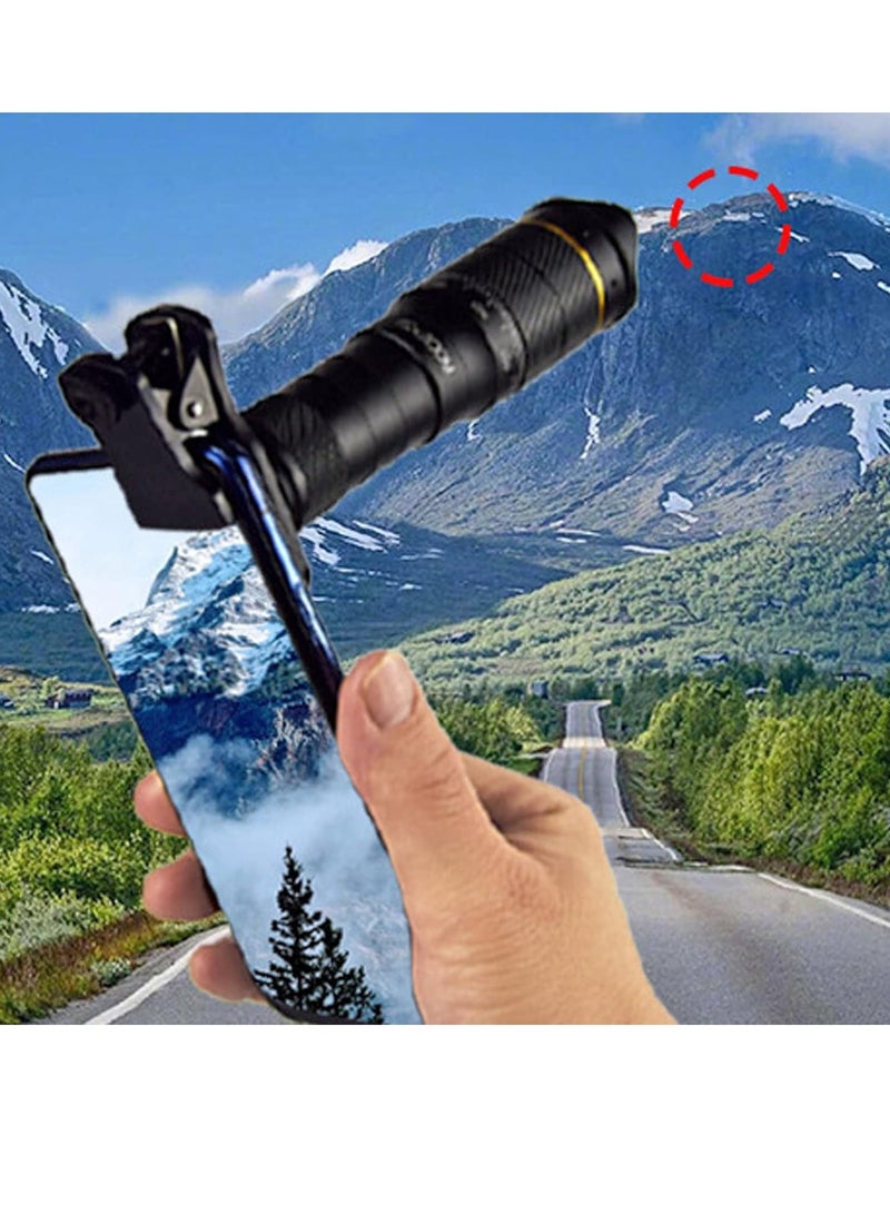 عدسة تكبير 32X مع تلسكوب عدسة تليفوتوغرافي ثلاثي القوائم للهاتف الخلوي وعدسة زاوية واسعة للغاية 0.63X فتحة كبيرة لمشاهدة الألعاب والحفلات الموسيقية والحيوانات - Image 2