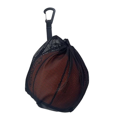 CORECISE Single Ball Bag with Zipper Pocket, Drawstring Sling Back Bag for Carrying Basketball, Volleyball, Soccer, Football - Image 1