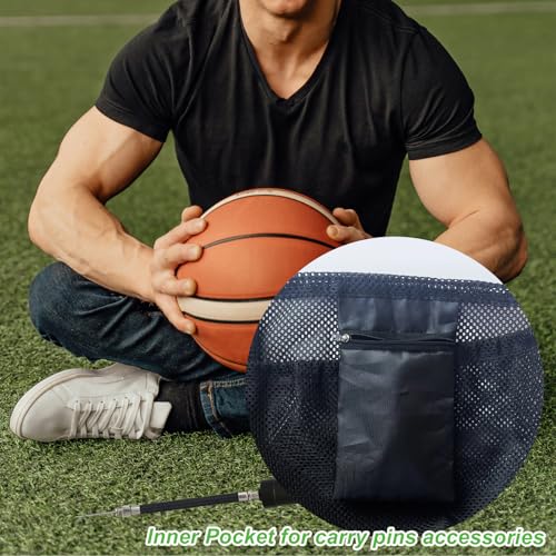 CORECISE Single Ball Bag with Zipper Pocket, Drawstring Sling Back Bag for Carrying Basketball, Volleyball, Soccer, Football - Image 3