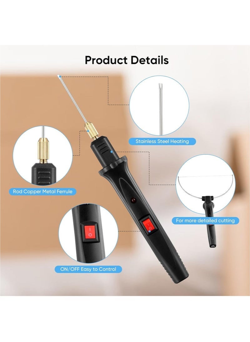 مجموعة قاطع رغوة الأسلاك الساخنة 4 في 1، أداة قطع رغوة البوليسترين الكهربائية مع وحدة تحكم رقمية في الجهد، أداة قطع البوليسترين مع التحكم في درجة الحرارة، لقطع الرغوة، والتعامل مع التفاصيل (قابس المملكة المتحدة) - Image 5