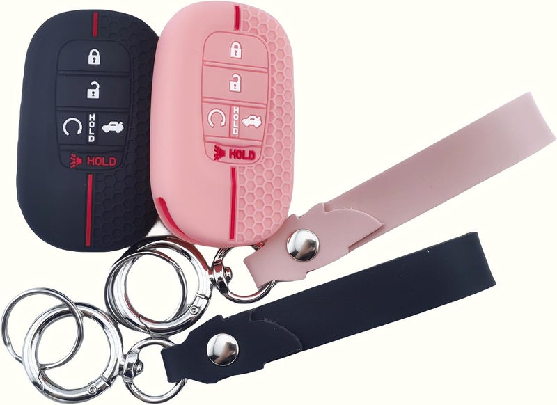 RUNZUIE Silicone Key Fob Cover Set for Honda