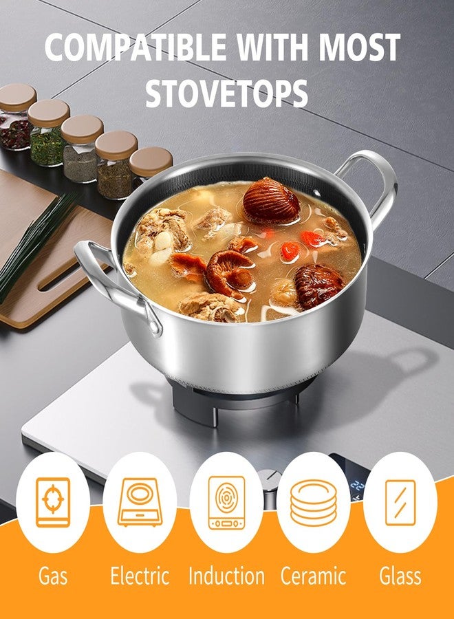 Toutrop Stainless Steel Saute Pan 12 inch Deep Frying Pan,5 Quarts Nonstick Skillet Large Sauté Pan with Lid,PFOA Free Cookware,Induction Compatible Chef Cooking Pan,Dishwasher & Oven Safe - Image 3