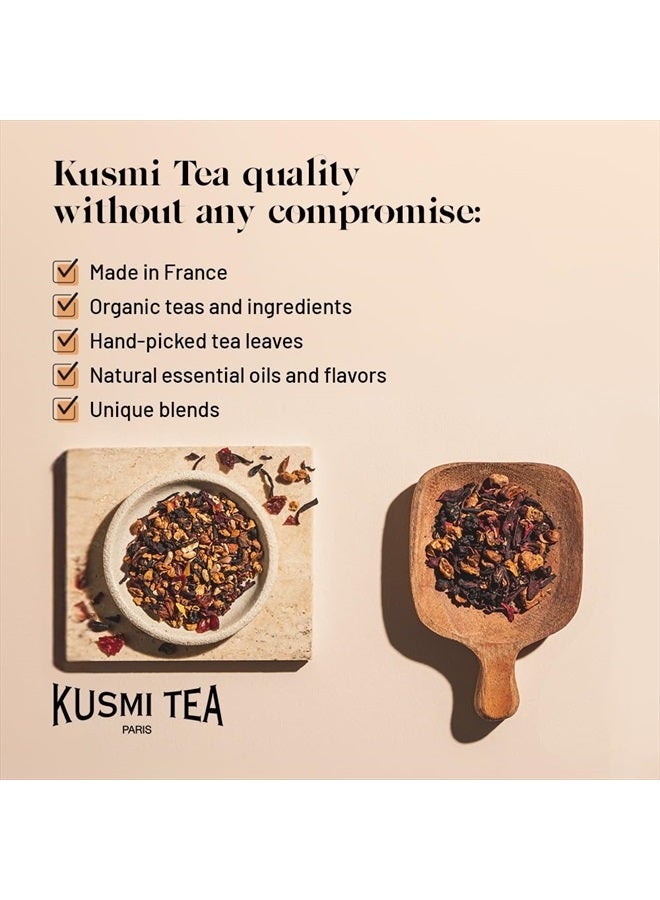 KUSMI TEA شاي كوسمي - بي بي ديتوكس - شاي ديتوكس الأيقوني - شاي عضوي - مزيج من الشاي الأخضر، الماتيه والجريب فروت - شاي يربا ماتي بنكهة عضوية - شاي أوراقLoose - علبة معدنية 3.5 أونصة - كمية تكفي حوالي 50 كوب - Image 5