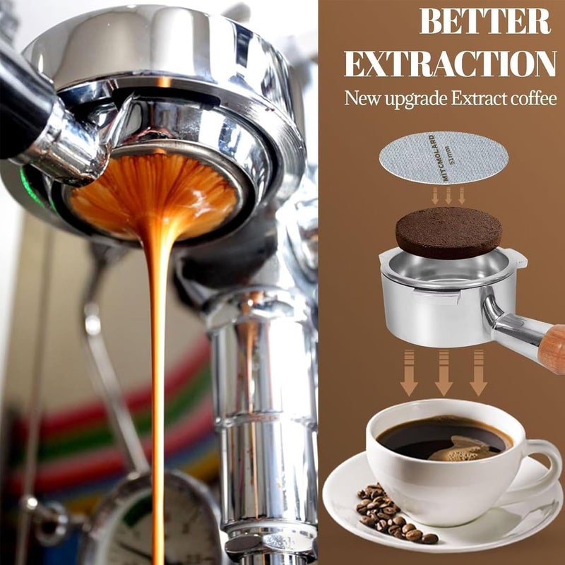 MITCMOLARD Coffee Filter, Espresso Puck Screen, Coffee Filter Mesh Plate, 316 Stainless Steel Filter Screen 51 mm, Coffee Portafilter, Thick 1.7 mm Espresso Portafilter Filter Basket - Image 4