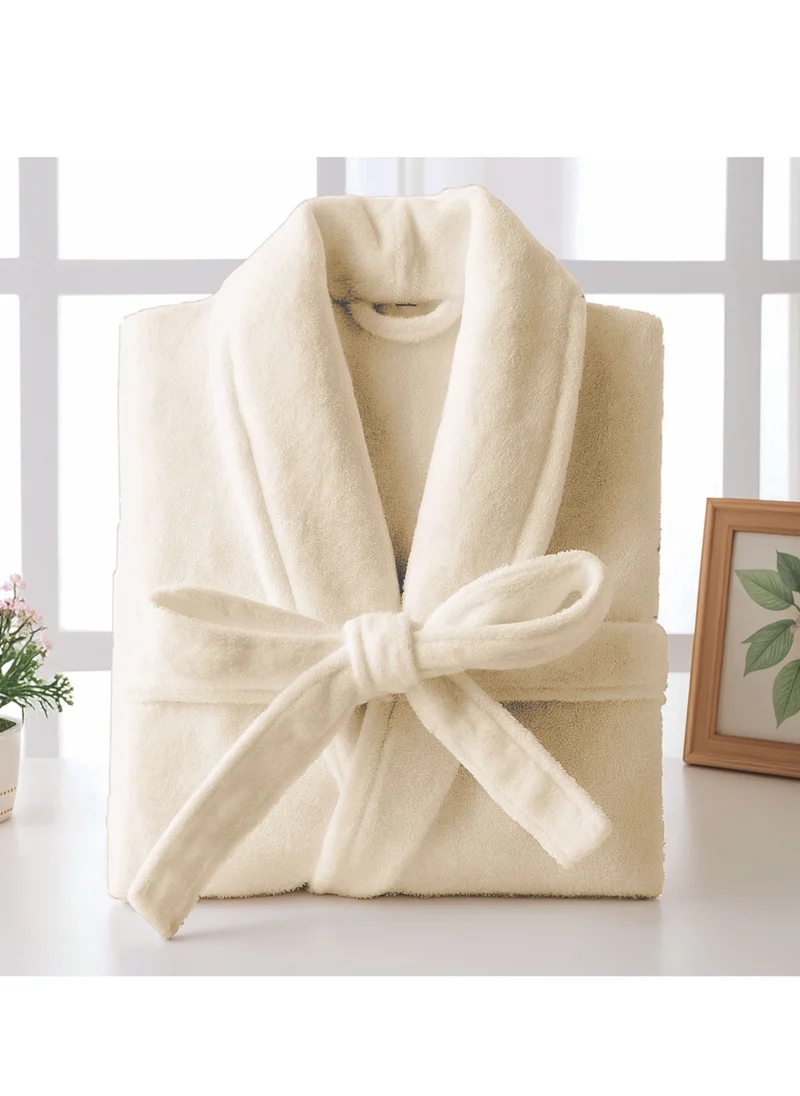 Donetella Unisex 100% Cotton Velour Bathrobe Large & Extra Large Size, 400 GSM, Luxurious & Absorbent, Soft Velvet Feel, Ankle-Length with Shawl Collar & Pockets