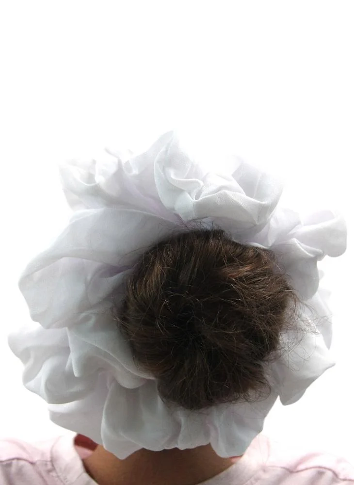 دىدانيالا D'Daniela - Elastic Volumizing Hijab Scrunchie Tie Bun - White