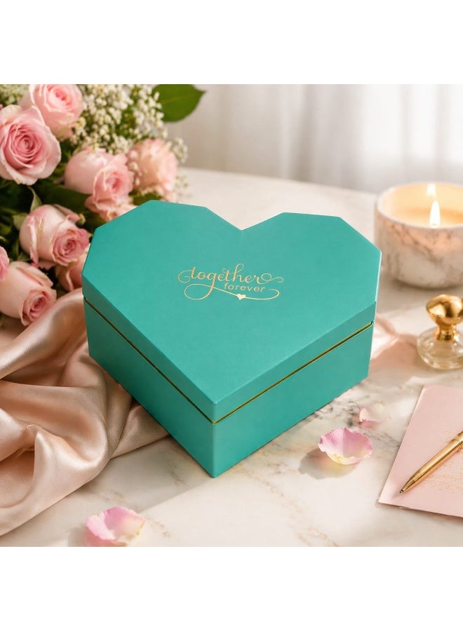 A luxurious heart-shaped gift box – express your feelings in the most elegant way with this exquisite gift box featuring a unique geometric heart design. Its beautiful and attractive color makes it the perfect choice for gift wrapping on romantic occasions, birthdays, and anniversaries - Image 2