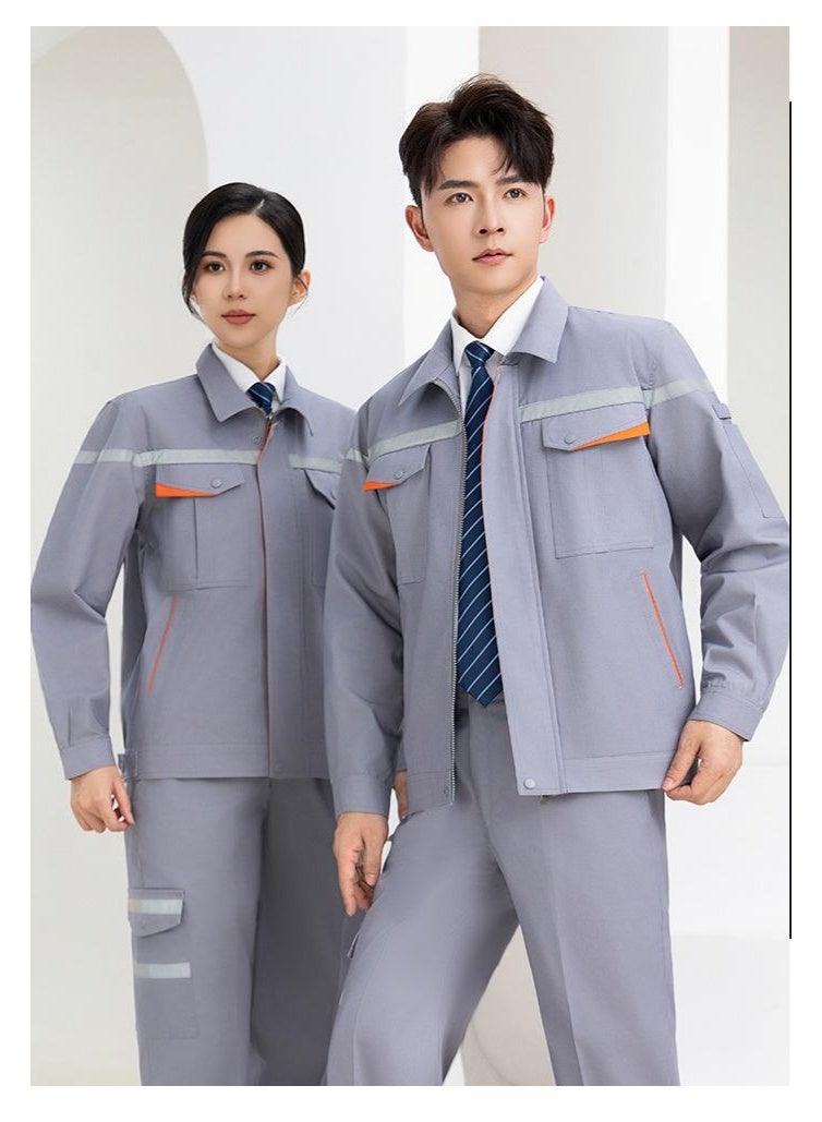 NIBEMINENT Men's Work Uniform Set Long Sleeve Wear Resistant Spring Autumn Auto Repair Mechanical Electrician Labor Protection Suit - Image 1