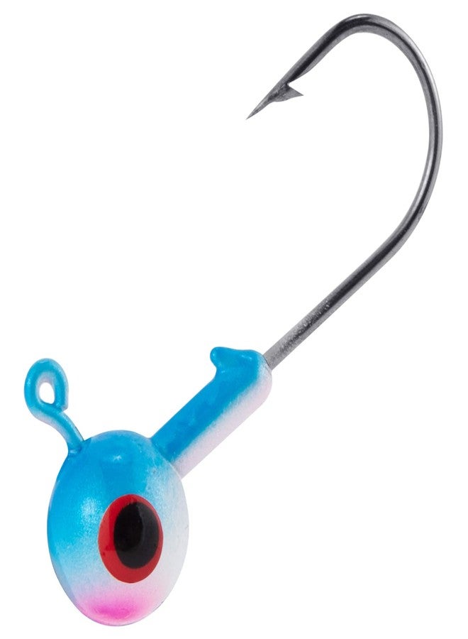 Dr.Fish 20 Pack Fishing Jig Heads, Crappie Jig Round Ball Head Freshwater Fishing Hooks Bass Trout Panfish Walleye Bluegill Saltwater 1/8oz Blue Shad - Image 1