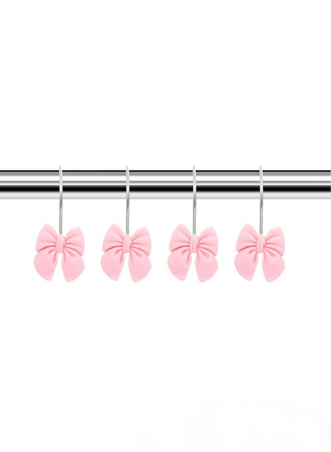 12 Pieces Mouse Shower Curtain Hooks Rings, Pink Mouse Theme Decorative Shower Hooks for Shower Curtain, Stainless Steel Decorative Shower Hangers Rings for Bathroom - Image 5