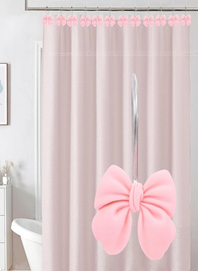12 Pieces Mouse Shower Curtain Hooks Rings, Pink Mouse Theme Decorative Shower Hooks for Shower Curtain, Stainless Steel Decorative Shower Hangers Rings for Bathroom - Image 3