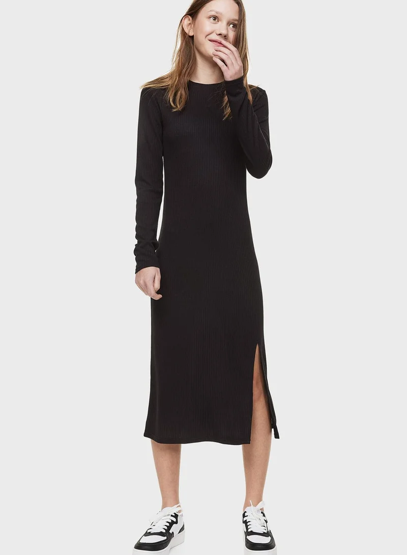 H&M Kids Essential Ribbed Midi Dress
