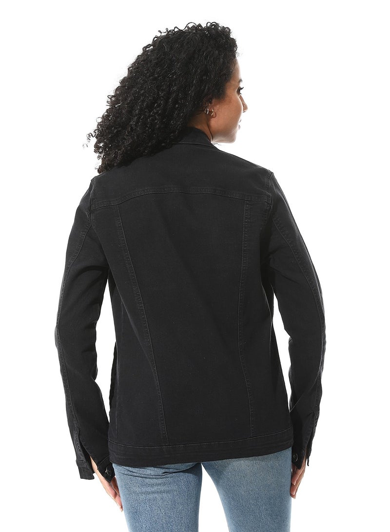 Andora Casual Long Sleeves Denim Jacket - Image 3