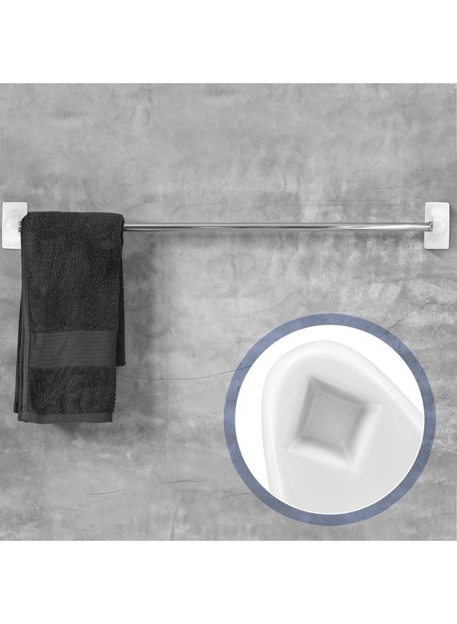 RattanView 2 Pcs White Porcelain Towel Bar Rod Rack Post Holder Bracket Tile Set Mid Century Modern Retro Ceramic Bathroom Towel Holder Porcelain Bathroom Accessories - Image 4