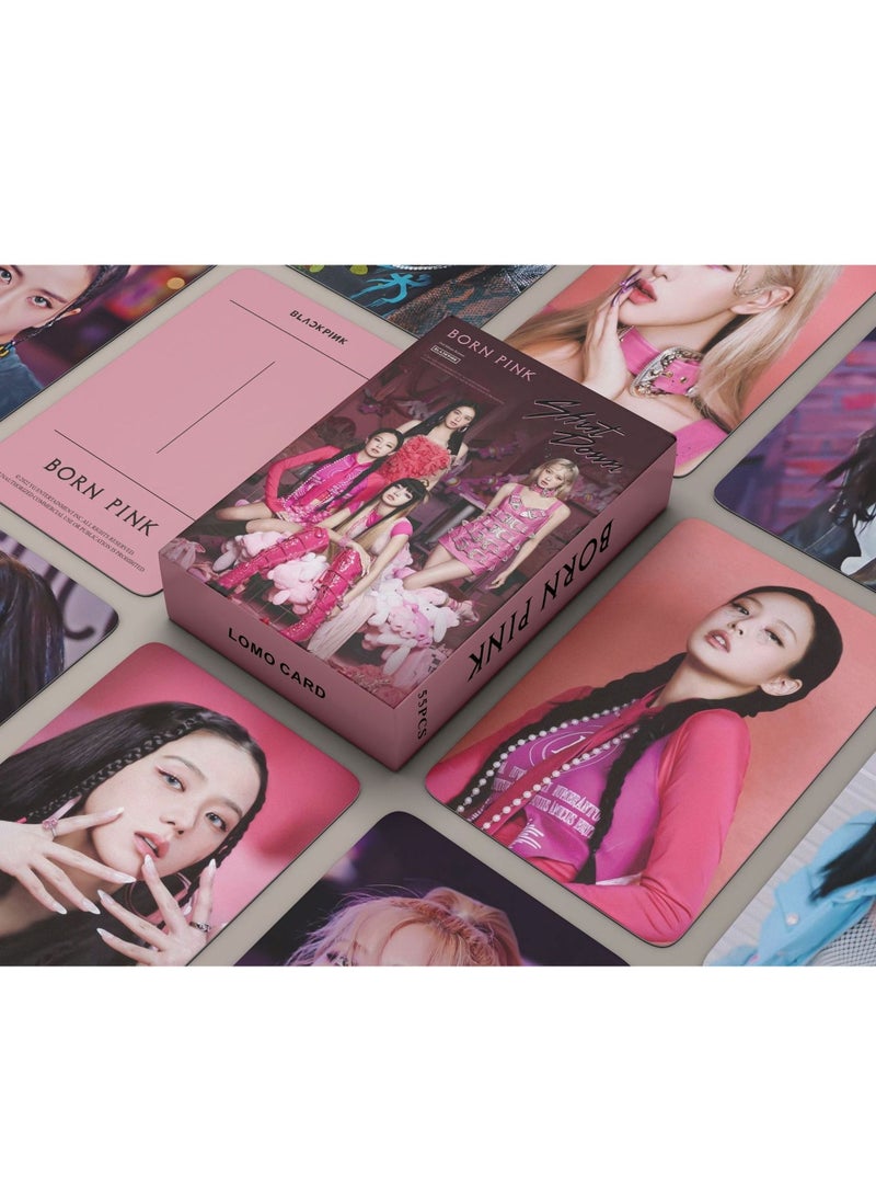 EHOME 55Pcs Blackpink Born Pink New Album Photo Lomo Cards  - Image 1