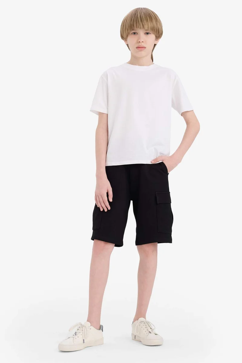ديفاكتو Boy Regular Fit Sweatshirt Fabric Shorts