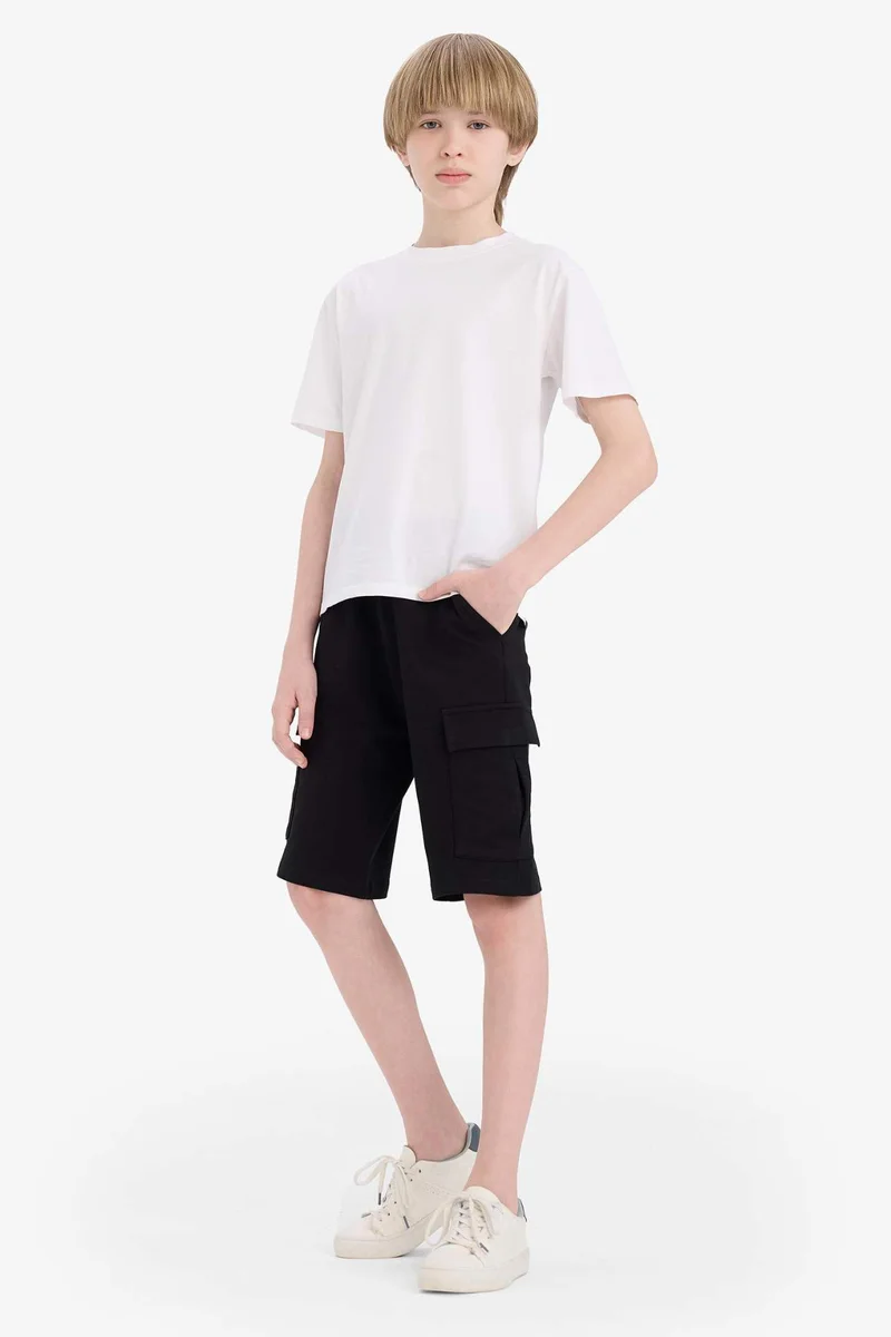 ديفاكتو Boy Regular Fit Sweatshirt Fabric Shorts