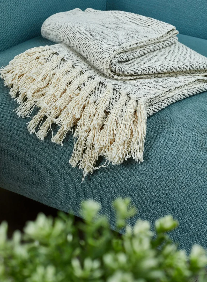 AURORA Grey Knitted Blanket 120x150cm