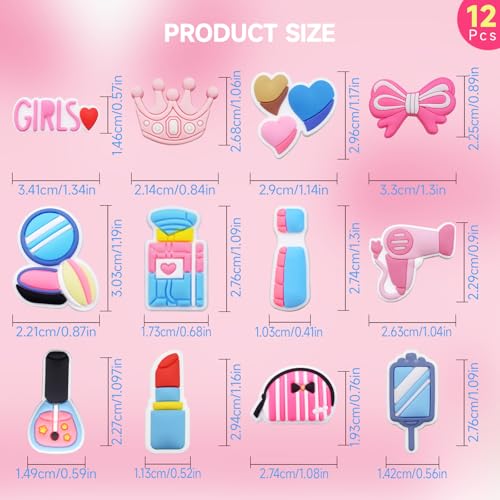 Yonuni 12Pcs Makeup Charms for Bogg Bag Accessories,Cute Bag Charms Compatible with Bogg Bag Original All Models and Simply Southern Totes,PVC Inserts Charm Rubber Beach Bag Accessories - Image 3