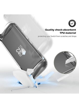 Protective Case for Nintendo Switch 2, Clear Cover Protector Switch 2 Accessories, Anti-Scratch, Shock-Absorption, Ergonomic Grip Design, Easy to Install -Clear - view 3