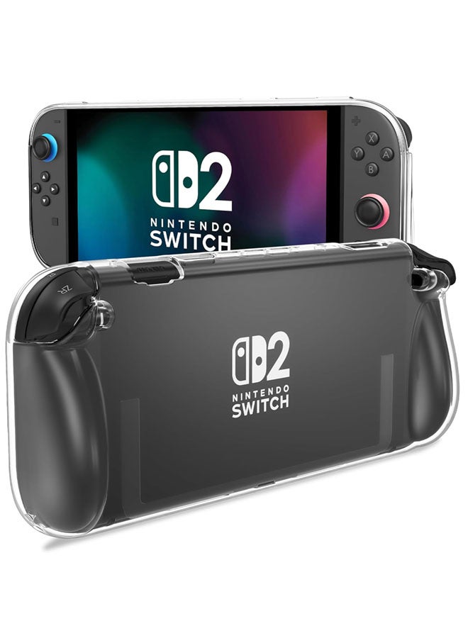 SJet Protective Case for Nintendo Switch 2, Clear Cover Protector Switch 2 Accessories, Anti-Scratch, Shock-Absorption, Ergonomic Grip Design, Easy to Install -Clear - Image 1